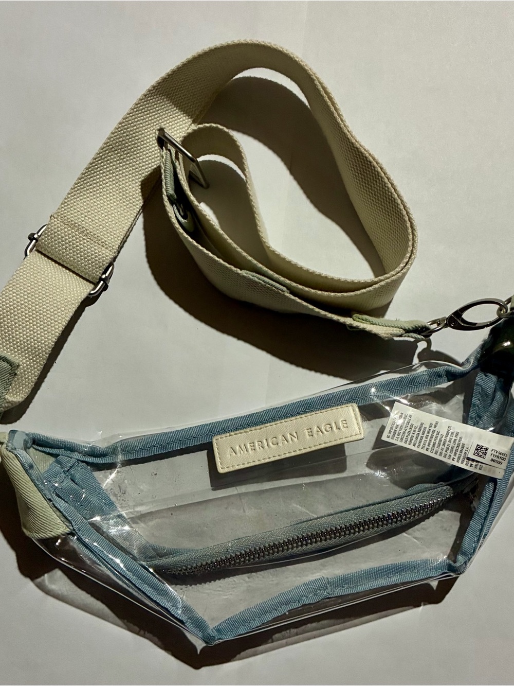 American Eagle Outfitters Clear Crossbody Fanny Pack in Light Blue